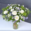 Υπέροχη Ανθοδέσμη Με Λευκά Τριαντάφυλλα & Αμάραντο