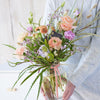 Bouquet in pastel shades, the price does not include the vase.