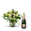 White Bouquet with Champagne