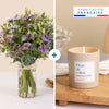 Μωβ Μπουκέτο & Κερί Fleur de Coton