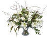 Lovely Bouquet of Lilies & Roses in White