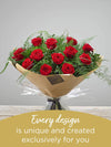 Bouquet with 12 Red Roses