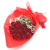 Red Roses with Gypsophila