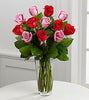 Bouquet with Red & Pink Roses