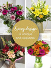 Seasonal Bouquet in Bright Shades in a Vase