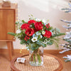 Christmas Arrangement of Flowers in a Vase
