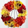 Condolence Wreath with Color