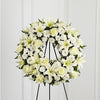 Funeral Wreaths in White