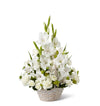 Flower Arrangements in White for Condolences