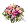 Make the sweetest surprise and bring smiles to your loved ones with this romantic bouquet in pink-lilac shades.