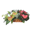 Basket with Anthurium Roses and Alstroemerias
