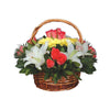 Basket with Lilies and Roses